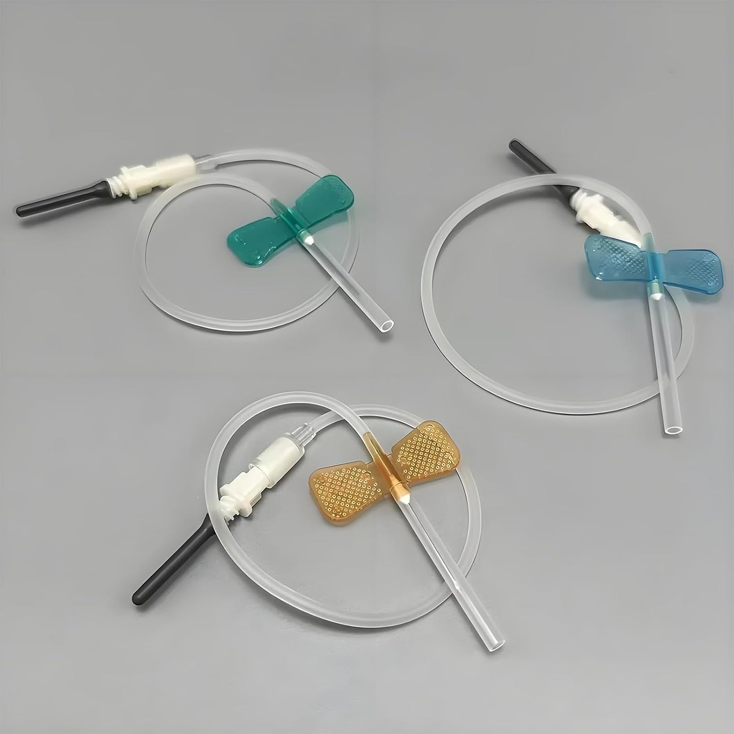 50-Count Veterinary Butterfly Collection Needles (with Luer Connector) – 21G, 23G, 25G – Individually Sterile Packaged (21G)