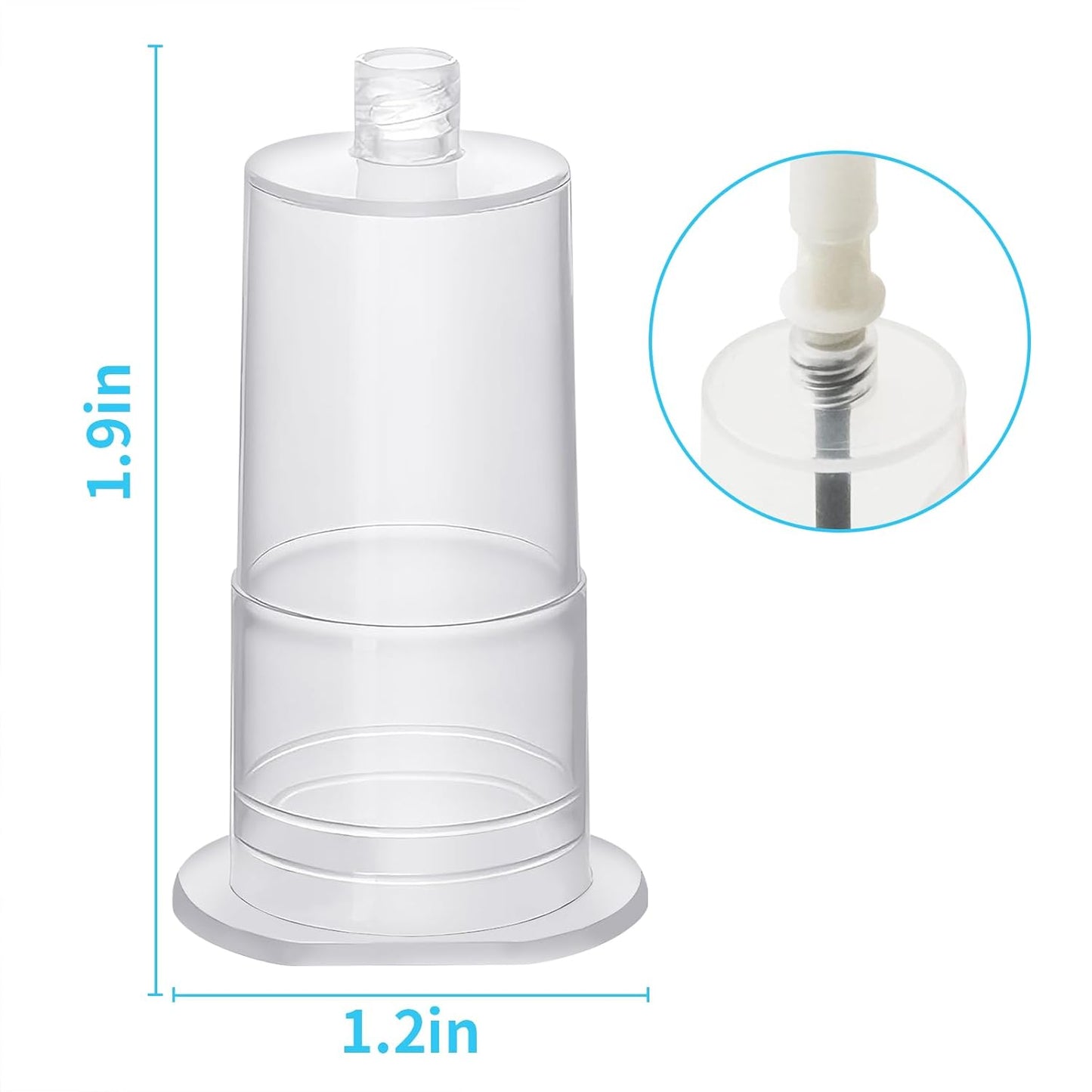 100-Count Needle Holders, Clear, for Safeguard Training and Practice, Medical Plastic Accessories