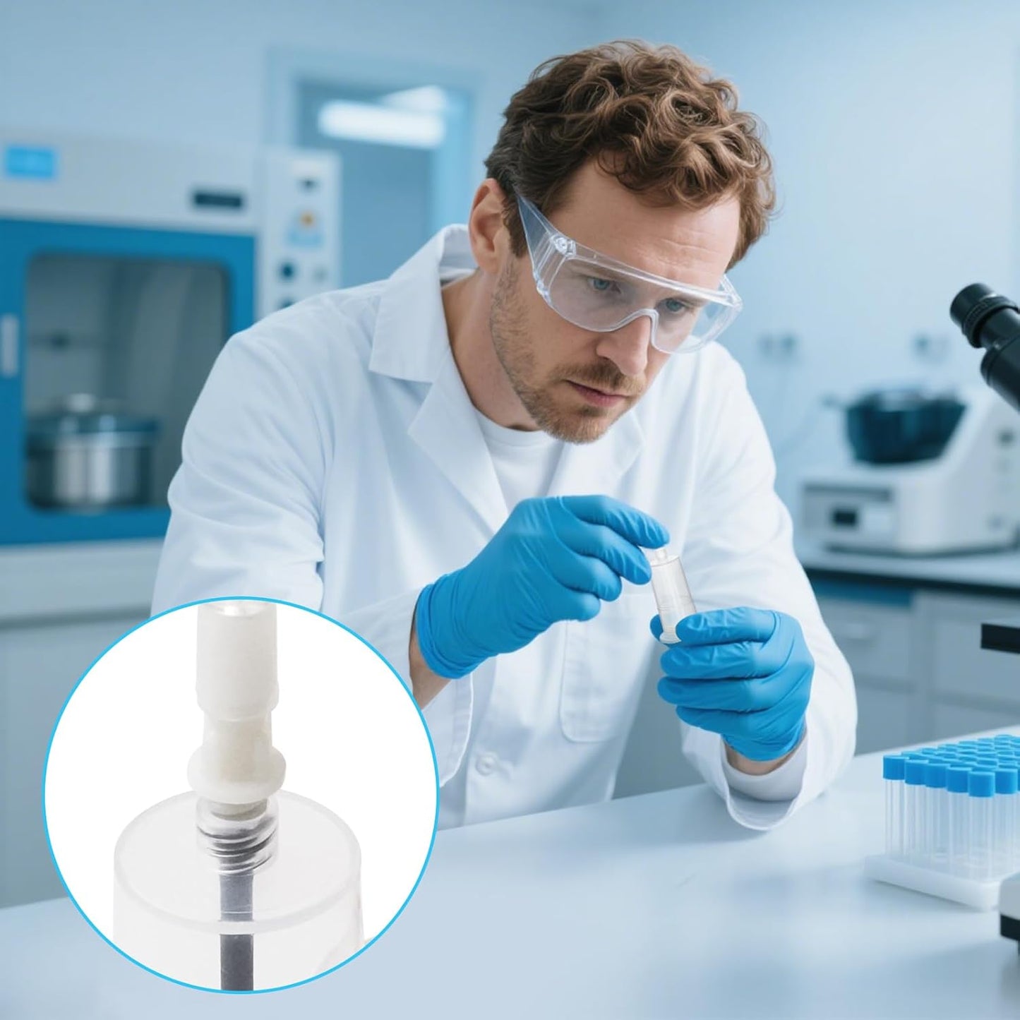 100-Count Needle Holders, Clear, for Safeguard Training and Practice, Medical Plastic Accessories