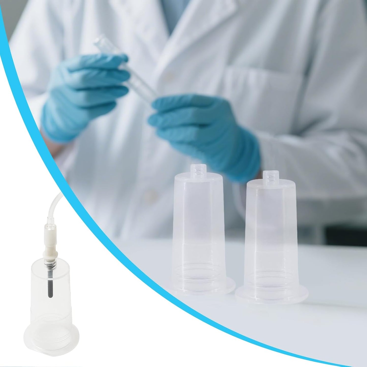 100-Count Needle Holders, Clear, for Safeguard Training and Practice, Medical Plastic Accessories