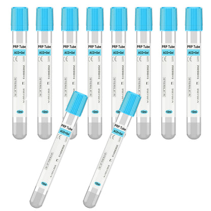 50-Pack 10ml PRP Gel Tubes with ACD Anticoagulant – Sterile Vacuum Tubes for PRP Separation