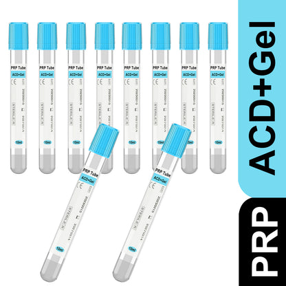 50-Pack 10ml PRP Gel Tubes with ACD Anticoagulant – Sterile Vacuum Tubes for PRP Separation