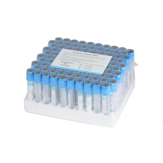100-Pack 5 mL Vacuum Blood Collection Tubes – PET Veterinary Lab Multi-Type Set (Gel & Clot/Heparin/K₂-EDTA/PT/Plain)